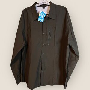Workwear 2XL Long Sleeve Quick Dry Green Shirt Magcomsen Breathable Hike Grunge